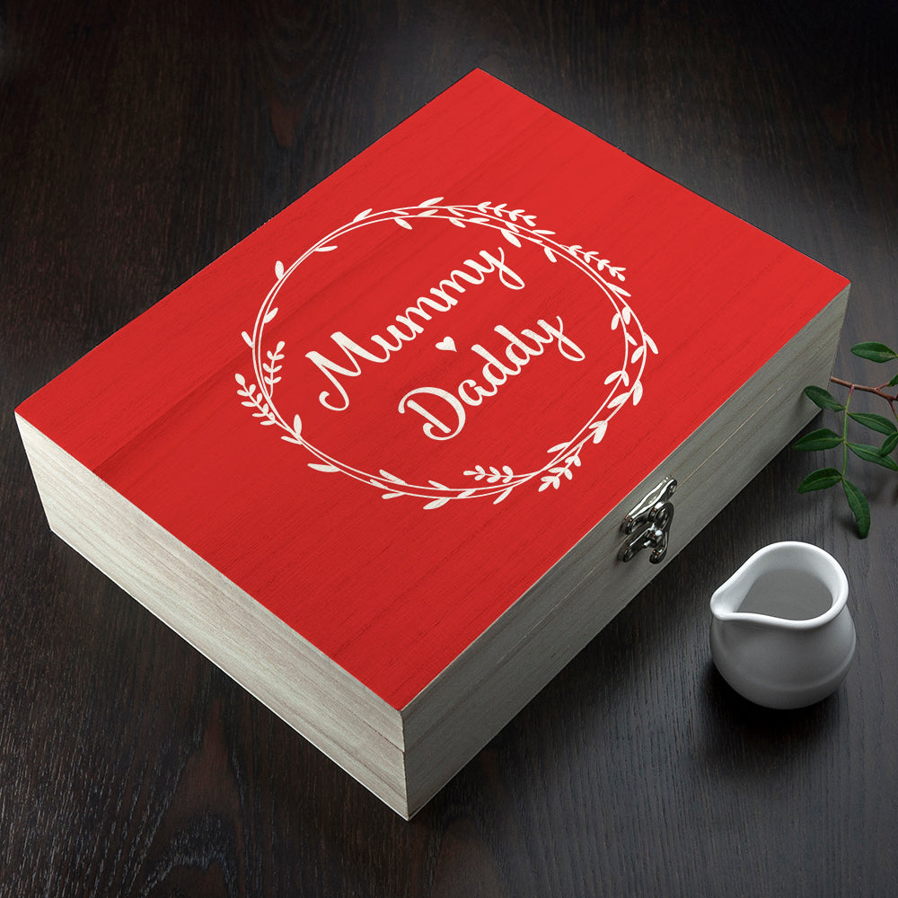 Personalised Romantic Wreath Tea Box