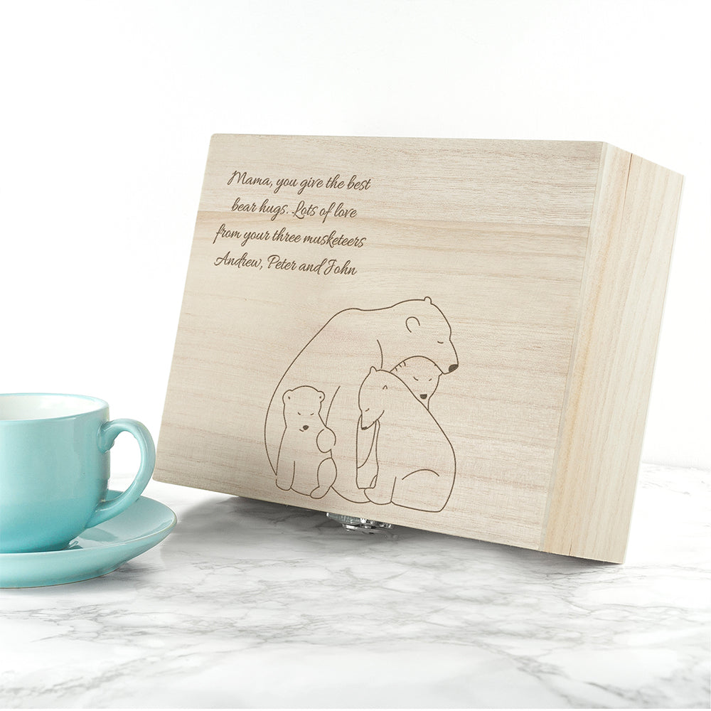 Personalised Mama Bear Tea Box