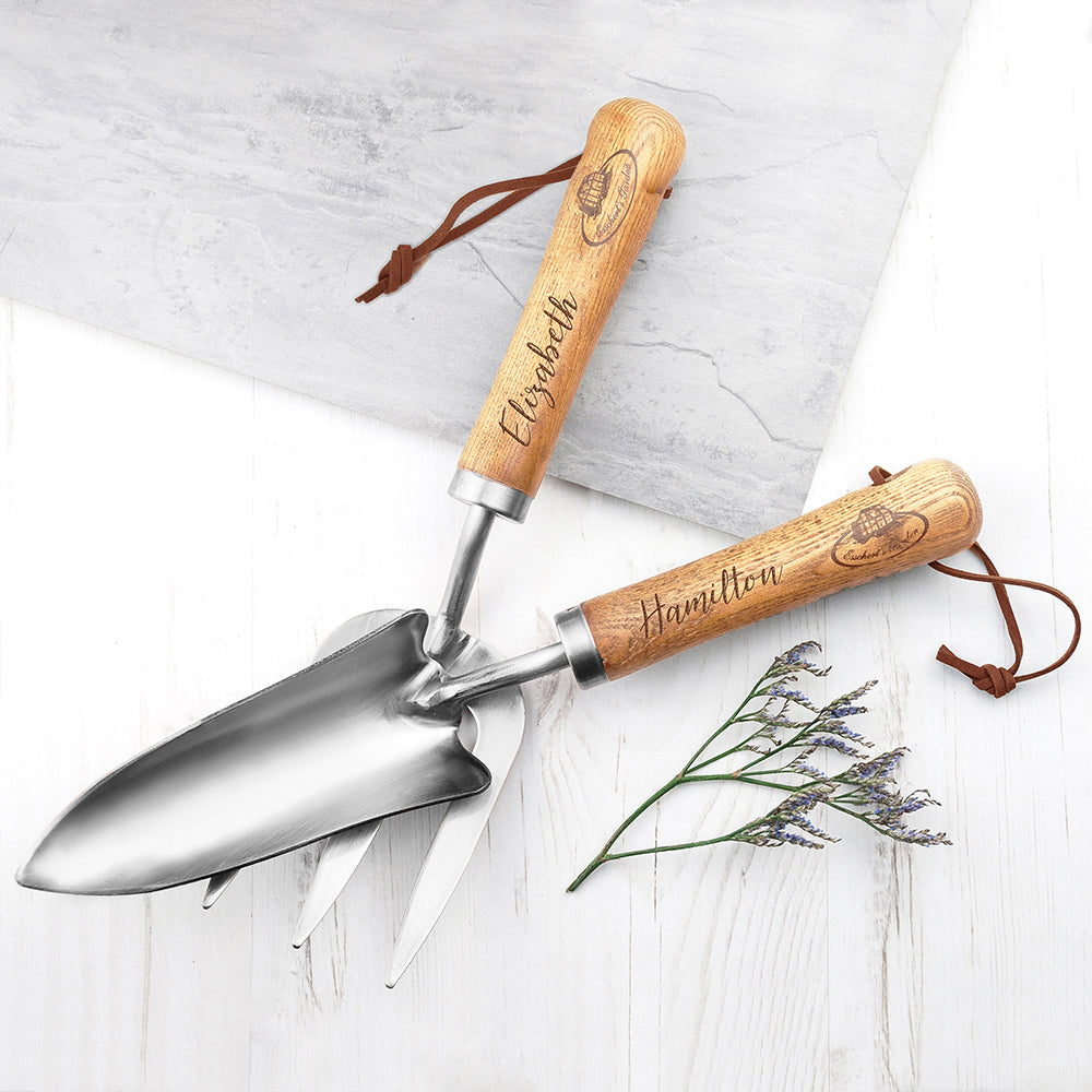 Personalised Luxe Copper Trowel and Fork Set