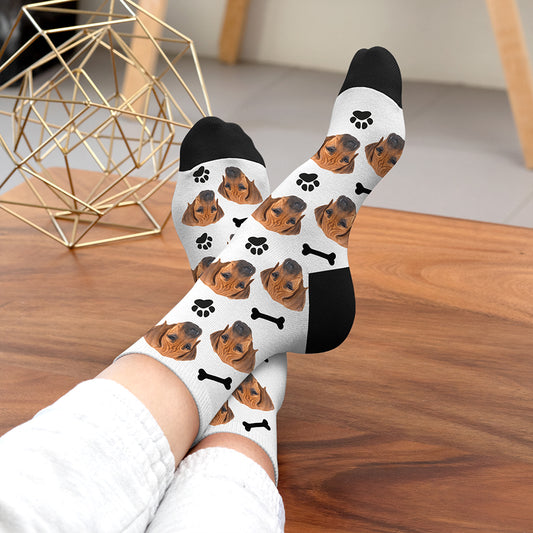 Personalised Dog Photo Socks