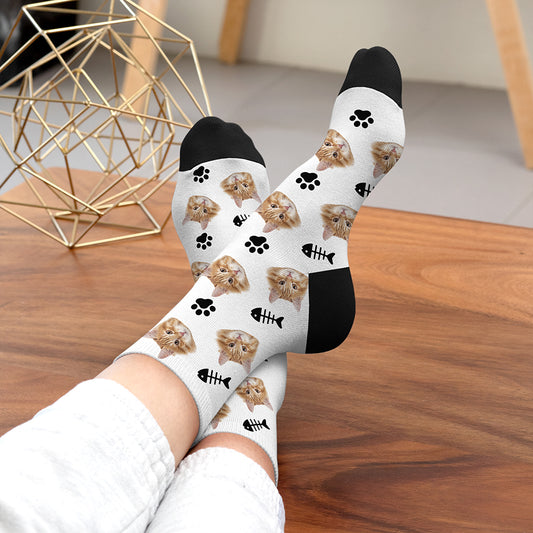 Personalised Cat Photo Socks