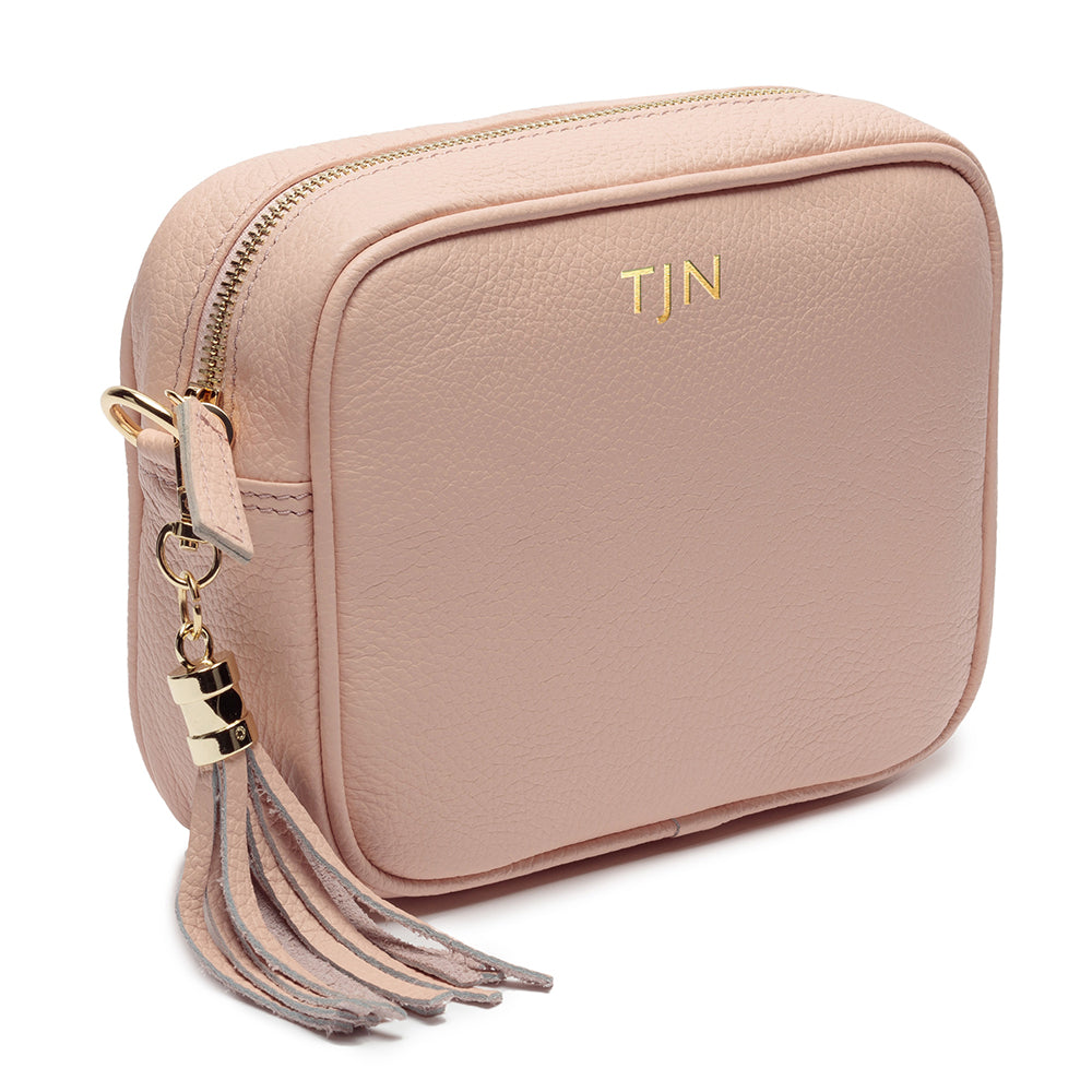 Personalised Leather Bag in Pink
