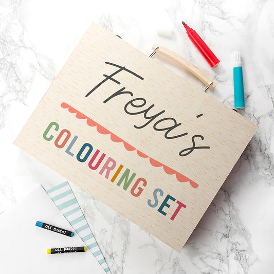 Personalised Kid's Colourful Colouring Set