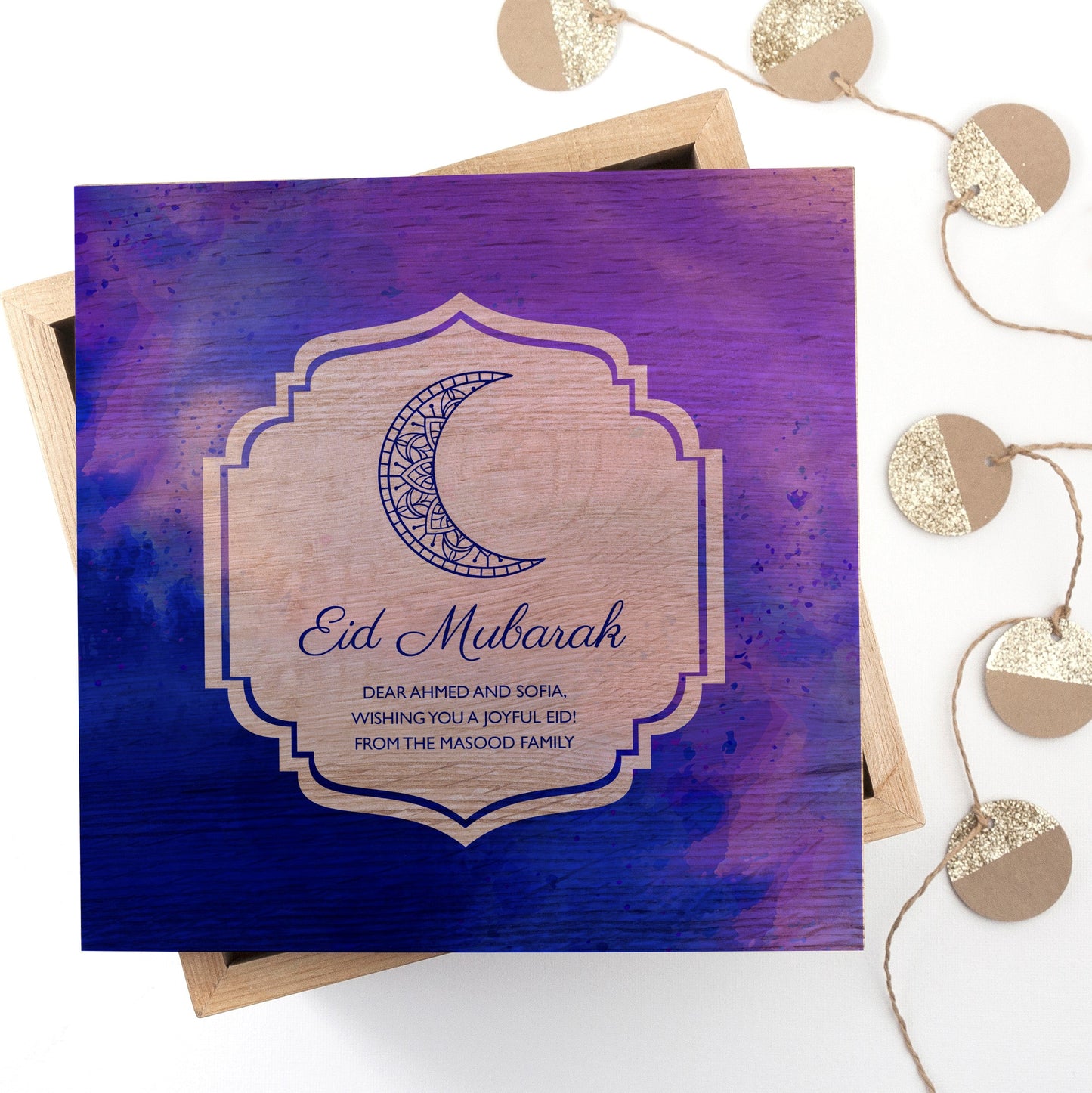 Personalised Eid Mubarak Keepsake Box
