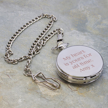 Personalised Valentine's Day Dual-Side Pocket Watch