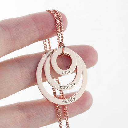 Personalised Rings of Love Necklace