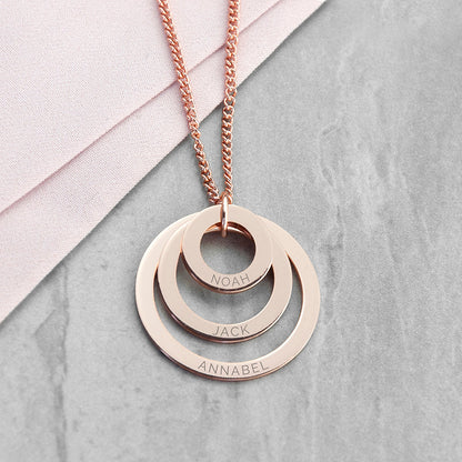 Personalised Rings of Love Necklace