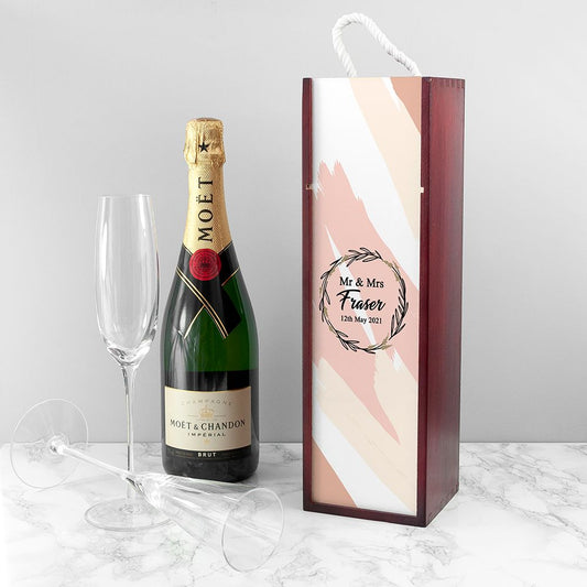 Personalised Wreath Wine Box