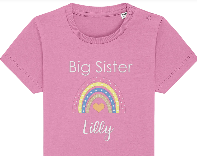 Sibling Bonds: Big Sister and Big Brother Personalised T-Shirts