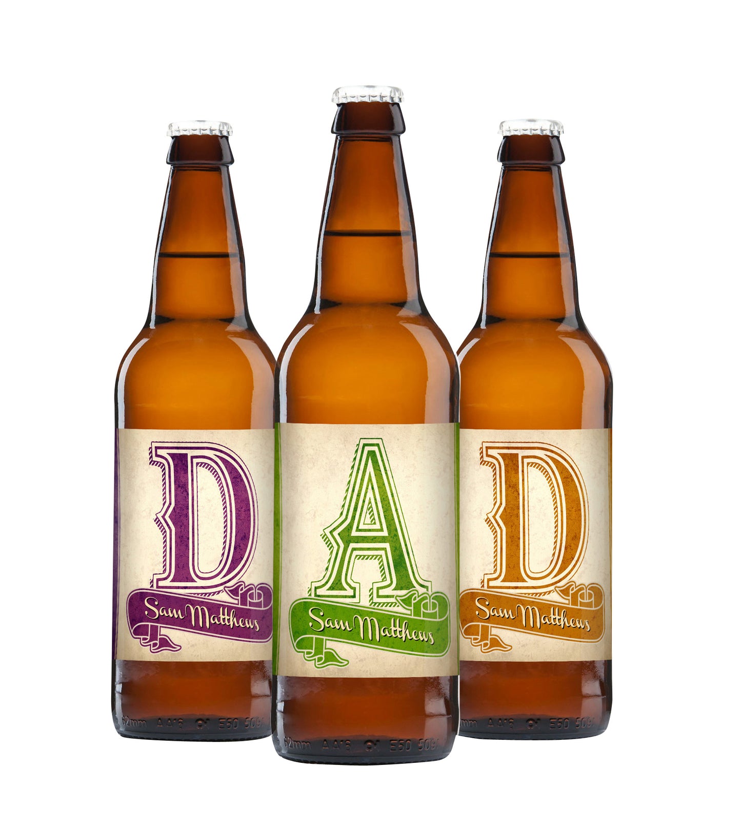 Personalised DAD 3 Beer Pack