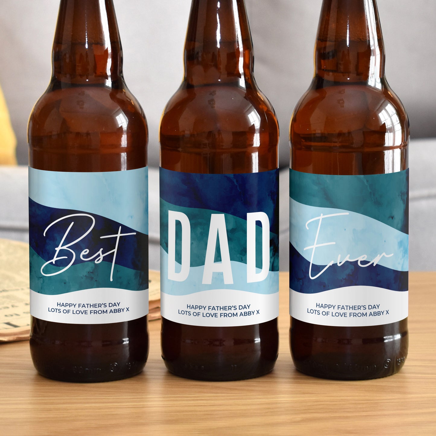 Personalised "Best Dad" 3 Beer Pack