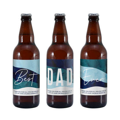Personalised "Best Dad" 3 Beer Pack