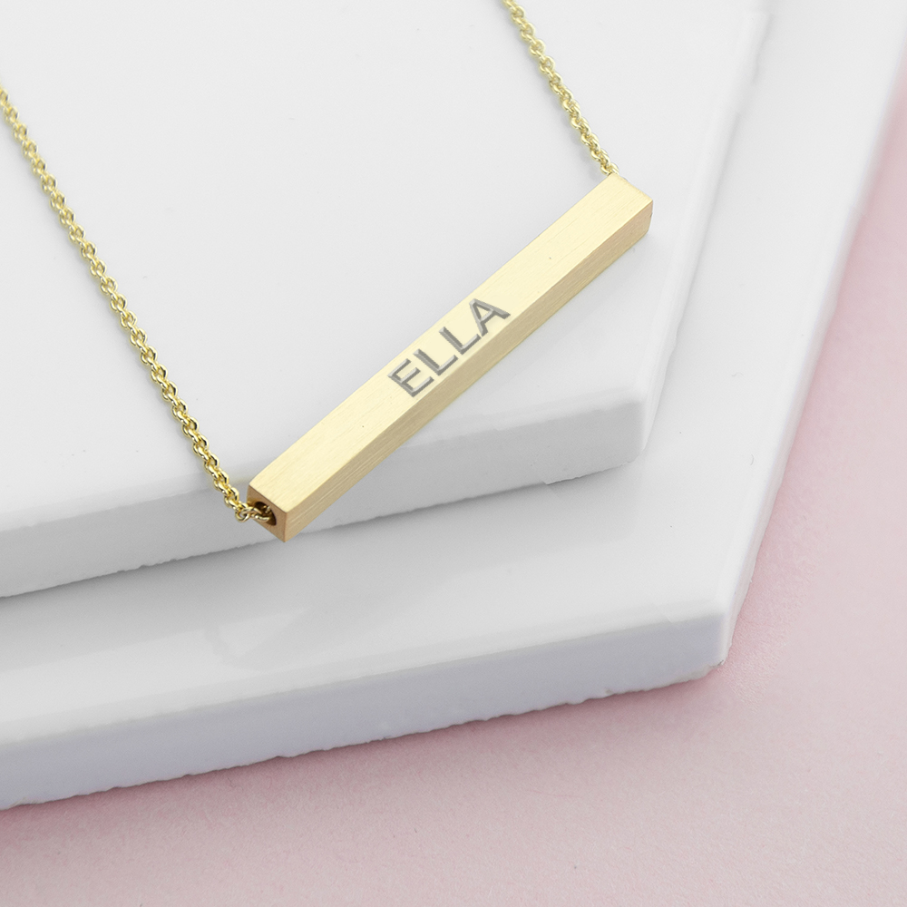 Ella Name Necklace Bar Design