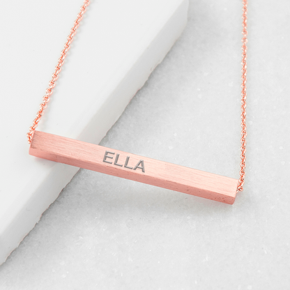 Ella Name Necklace Bar Design