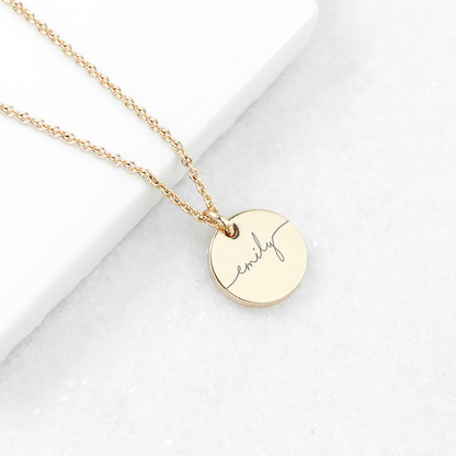 Ella Name Necklace Disc Design