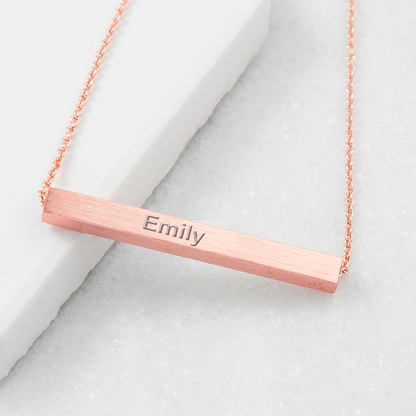 Emily Name Necklace Bar Design