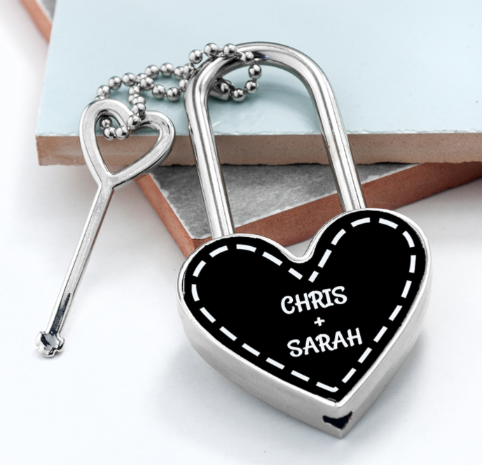 Personalised Love Lock Keyring