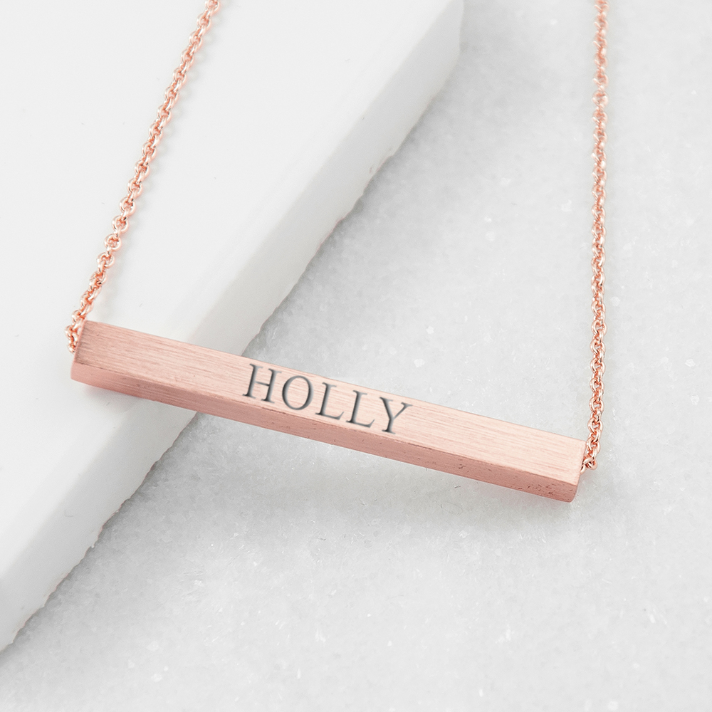 Holly Name Necklace Bar Design