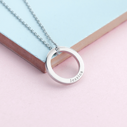 Jessica Name Necklace Ring Design