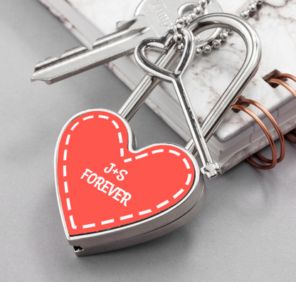 Personalised Love Lock Keyring