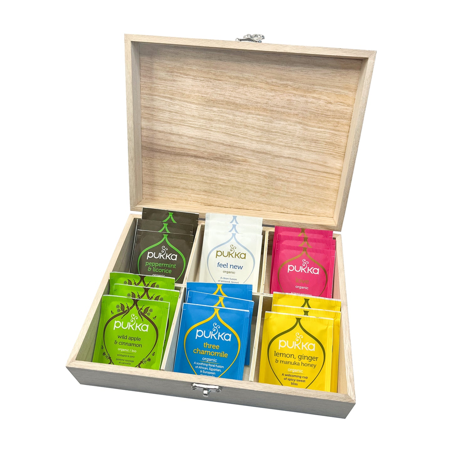 Time For Tea! Coloured Personalised Wooden Tea Box