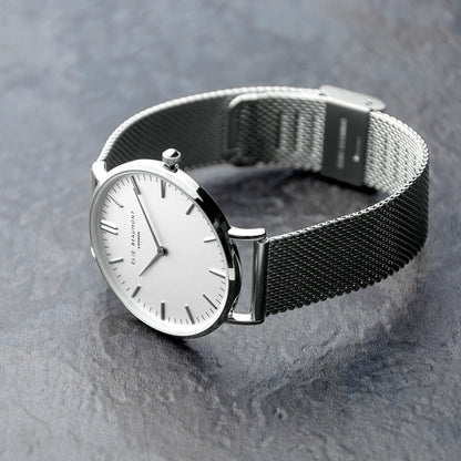 Personalised Men's Metallic Silver Watch