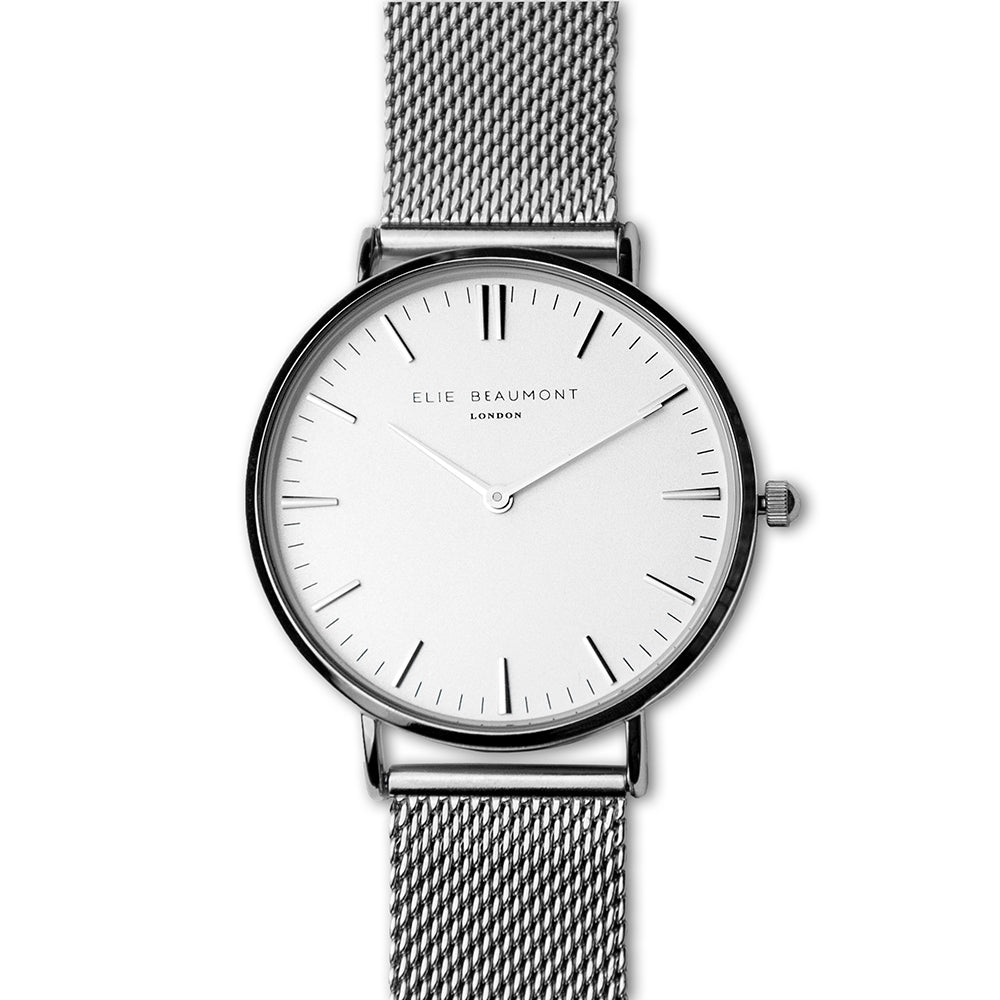 Personalised Men's Metallic Silver Watch