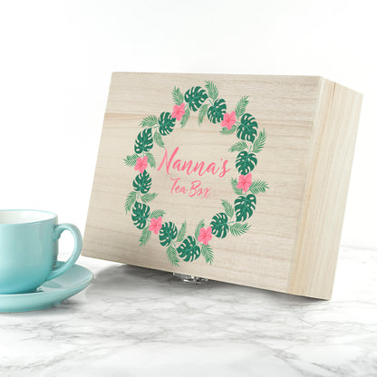 Personalised Rainforest Wreath Mother's Day Tea Box