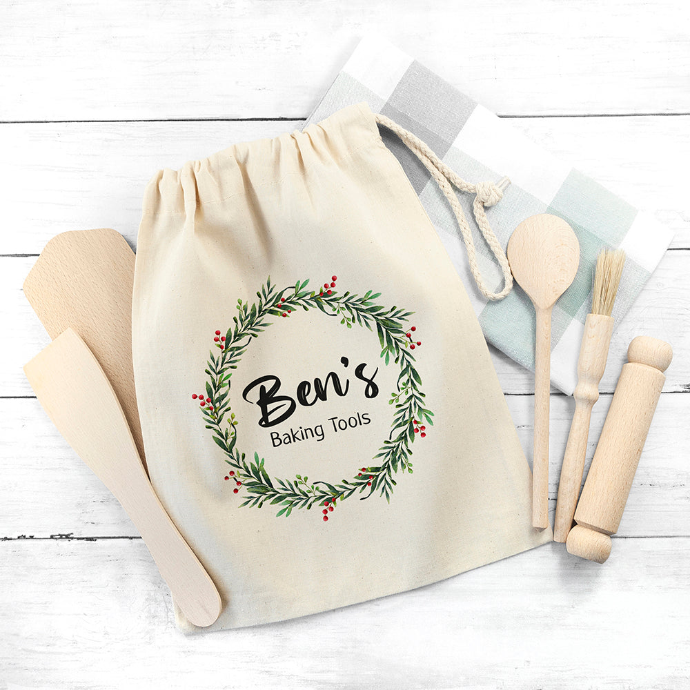 Personalised Kids Christmas Baking Set