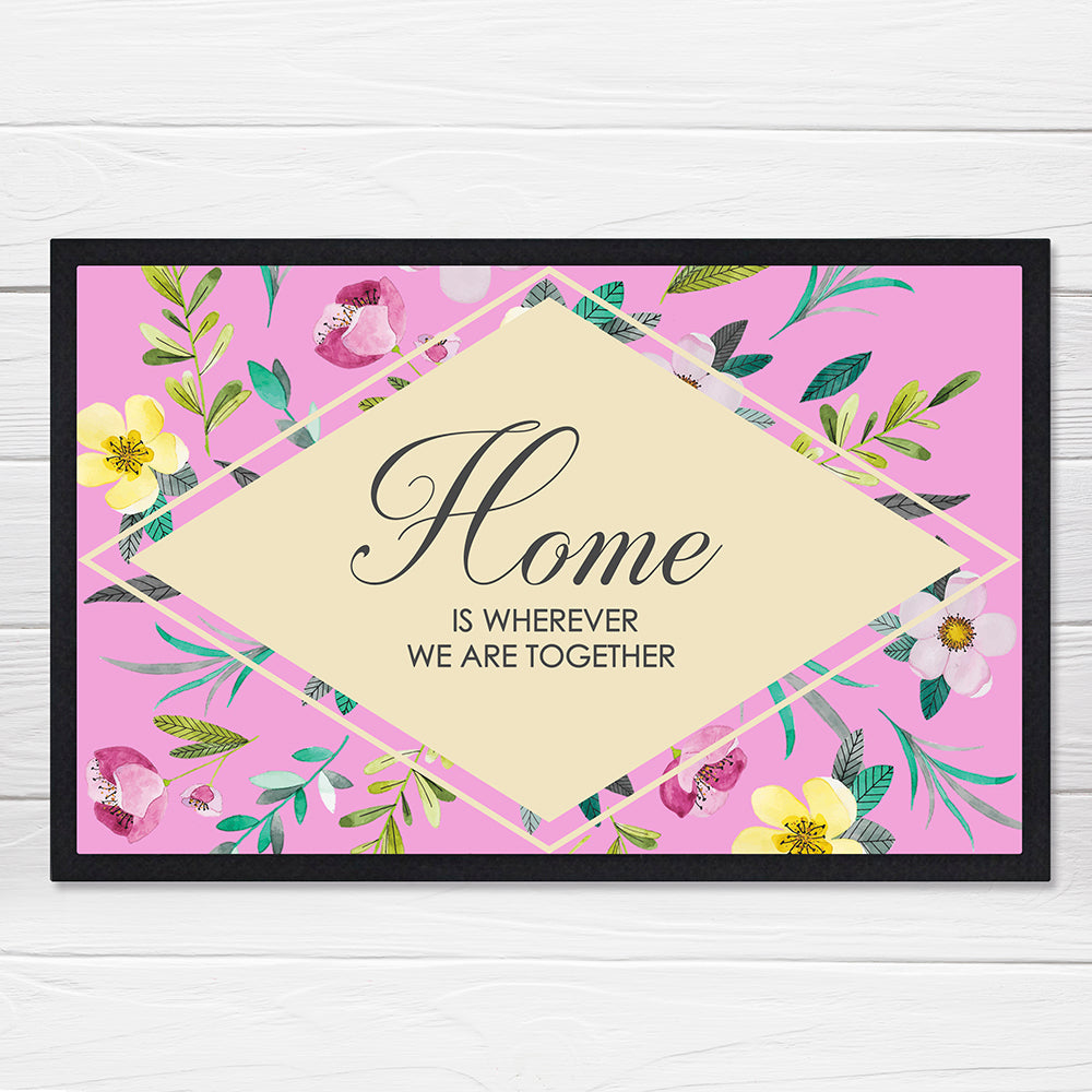 Personalised Floral Doormat