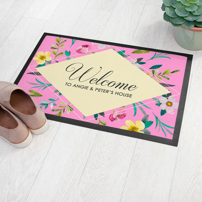 Personalised Floral Doormat