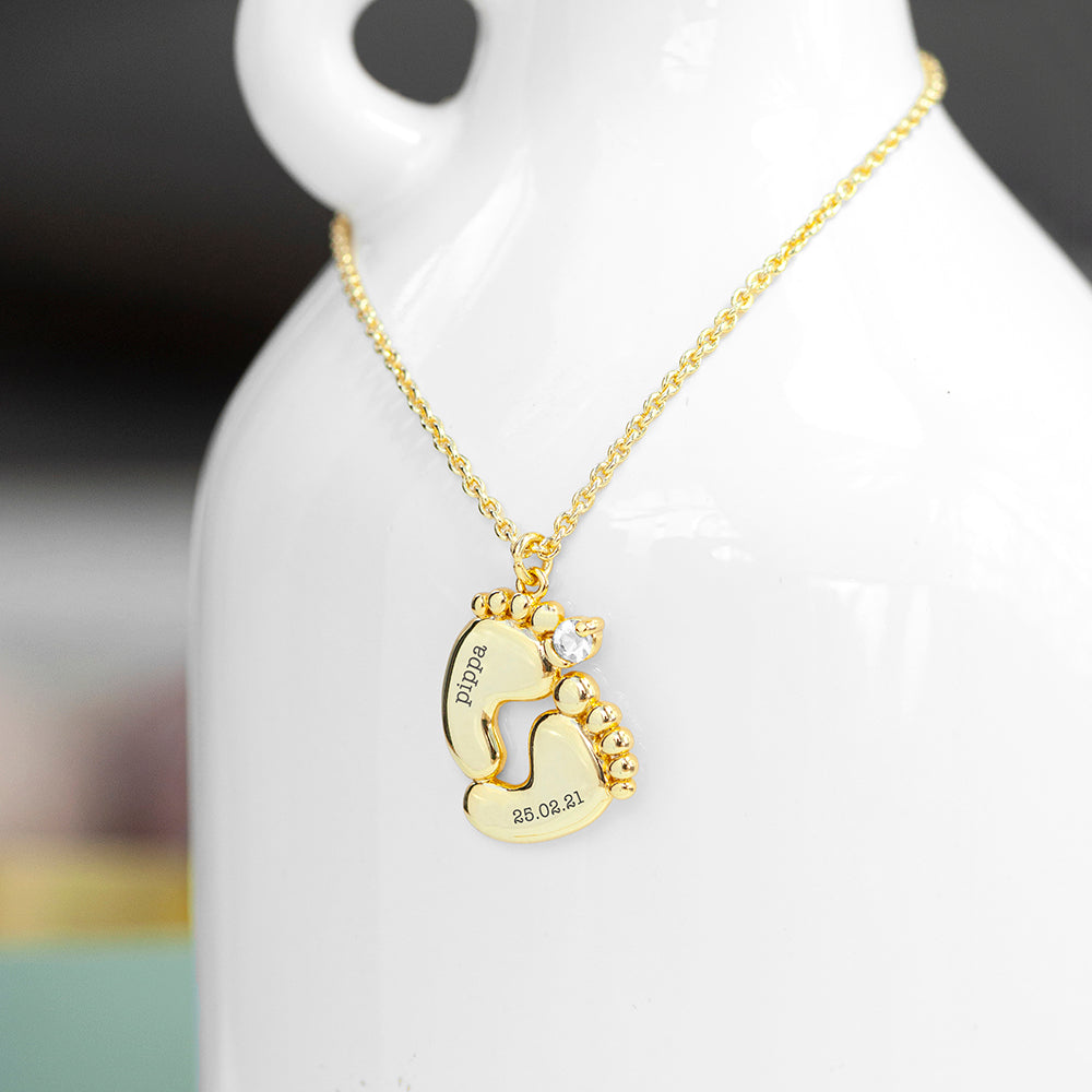 Baby Footprint Charm Necklace