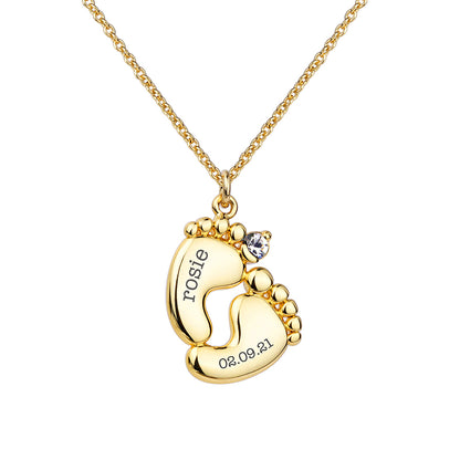 Baby Footprint Charm Necklace