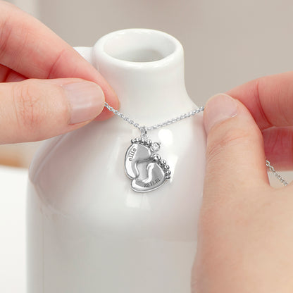 Baby Footprint Charm Necklace