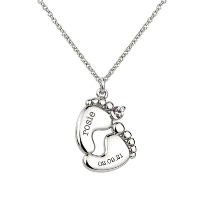 Baby Footprint Charm Necklace