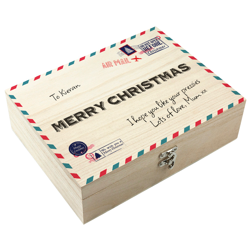 Personalised International Mail Christmas Tea Box