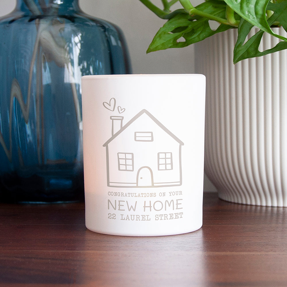 Personalised New Home Candle Holder