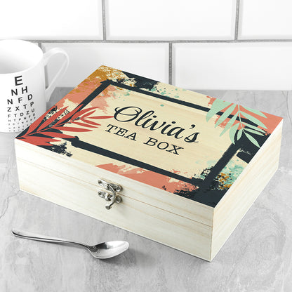 Personalised Botanical Tea Box