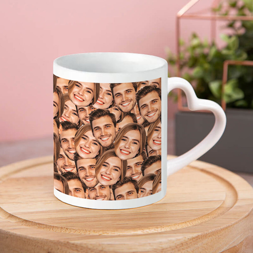 Personalised Photo Heart Handle Mug