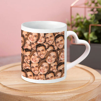 Personalised Photo Heart Handle Mug