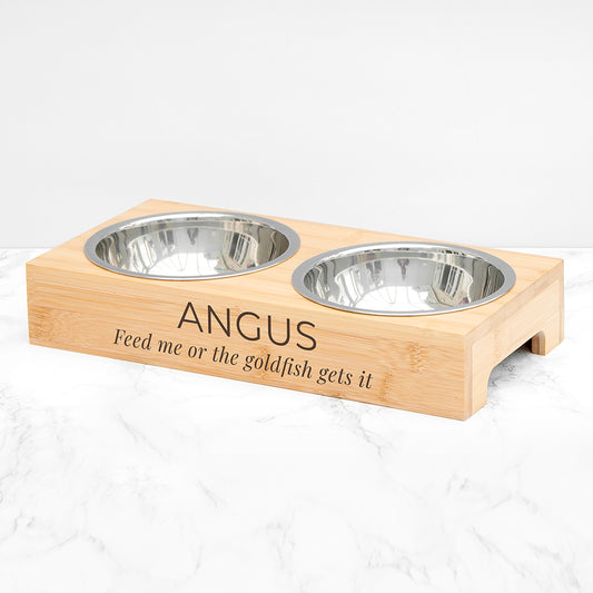 Personalised Double Pet Bowl