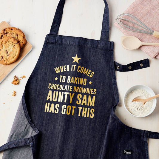 Personalised Blue Denim Apron