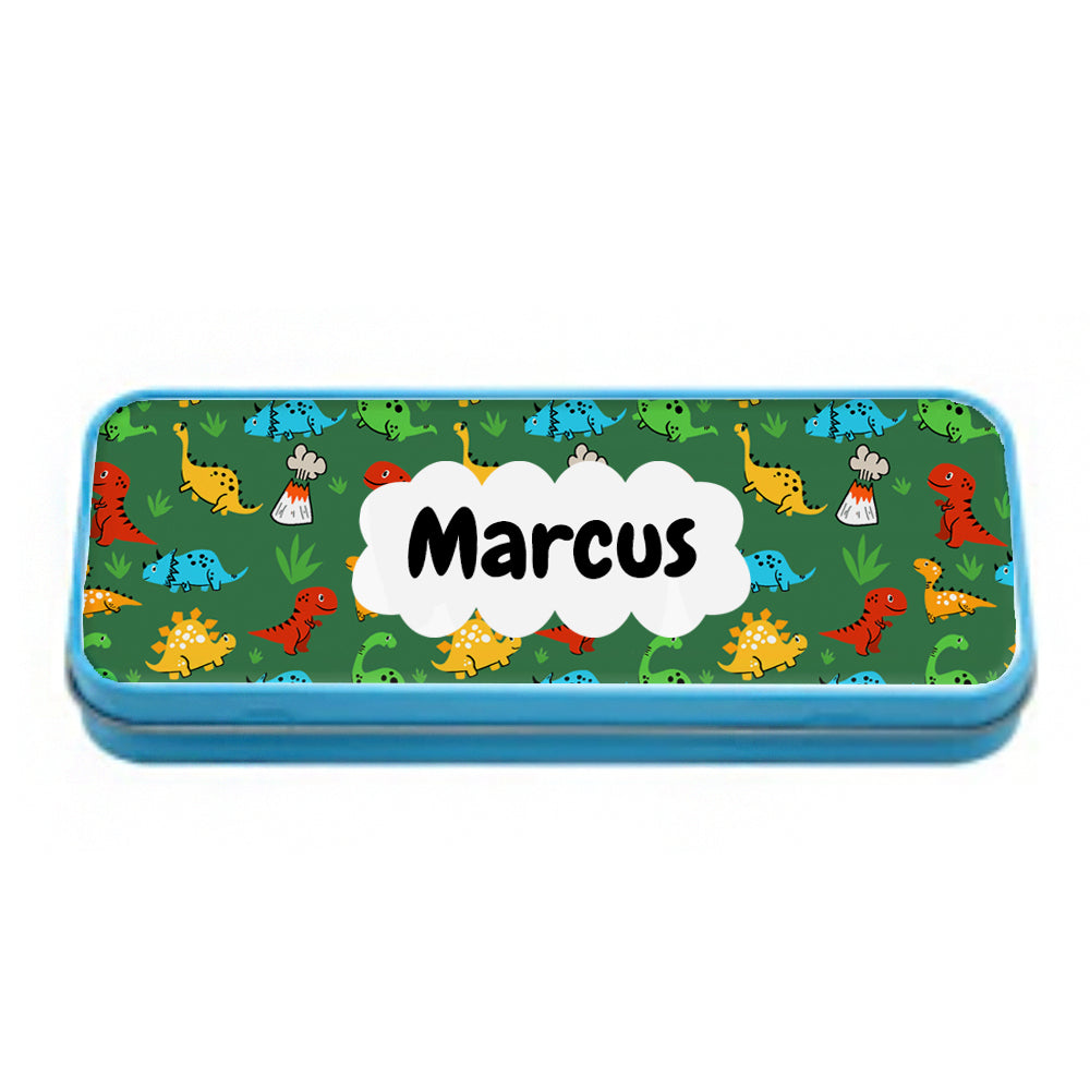 Personalised Blue Tin Pencil Case