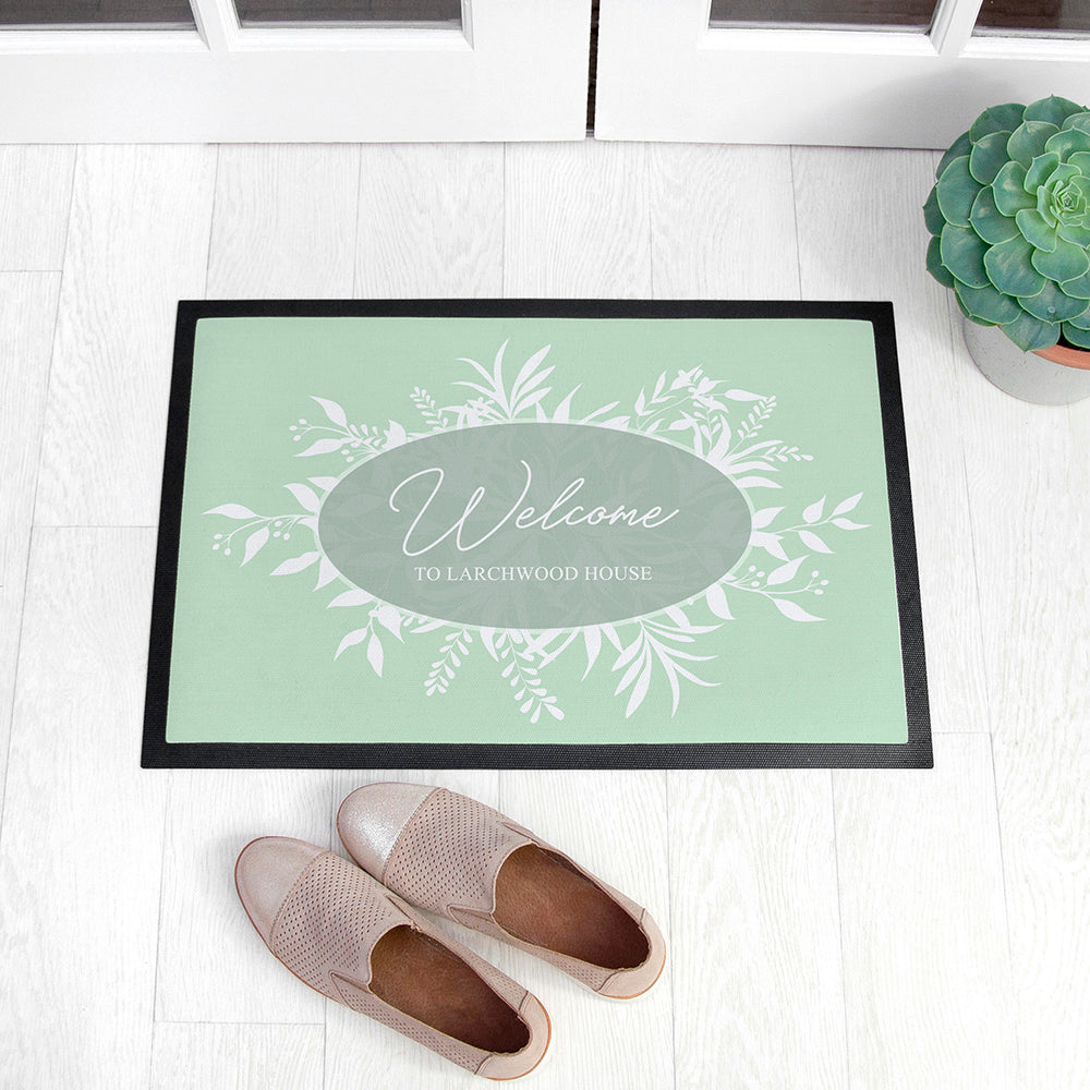 Personalised Botanical Welcome Doormat