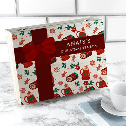 Personalised Christmas Present Tea Box