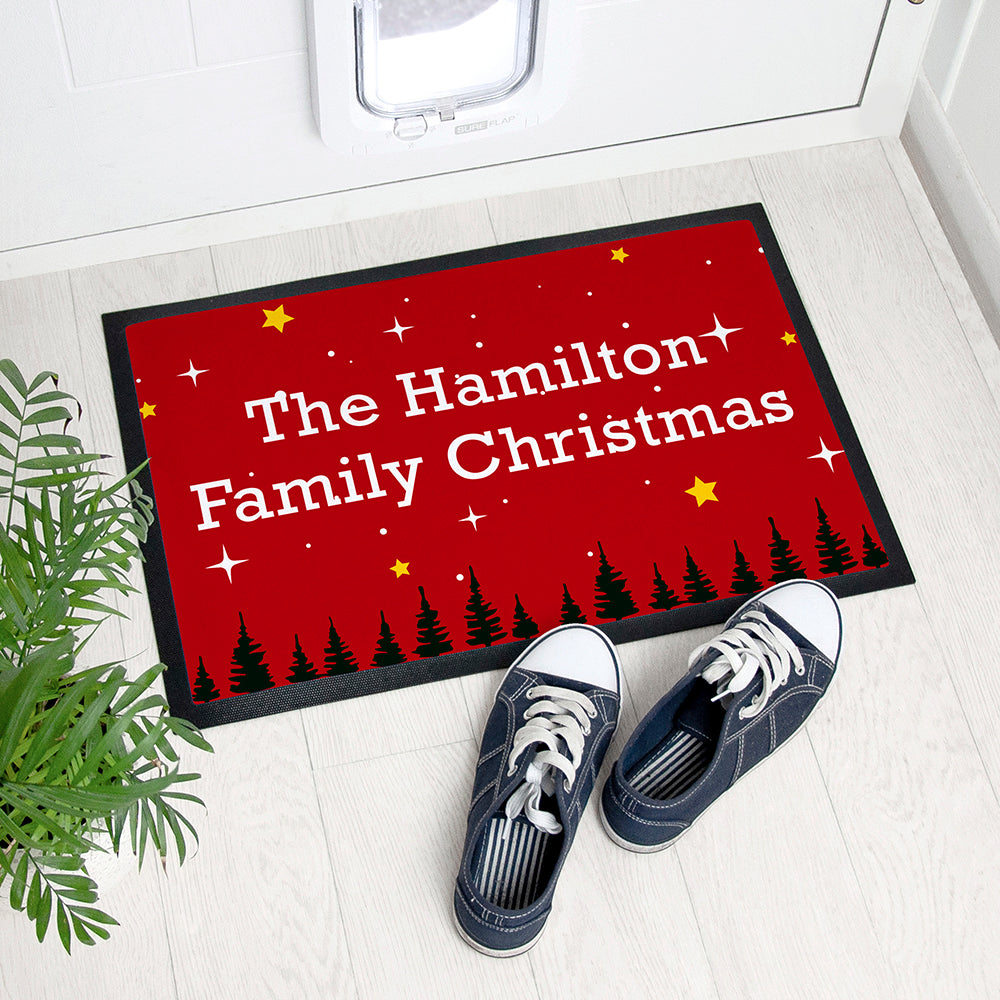 Personalised Christmas Scene Doormat