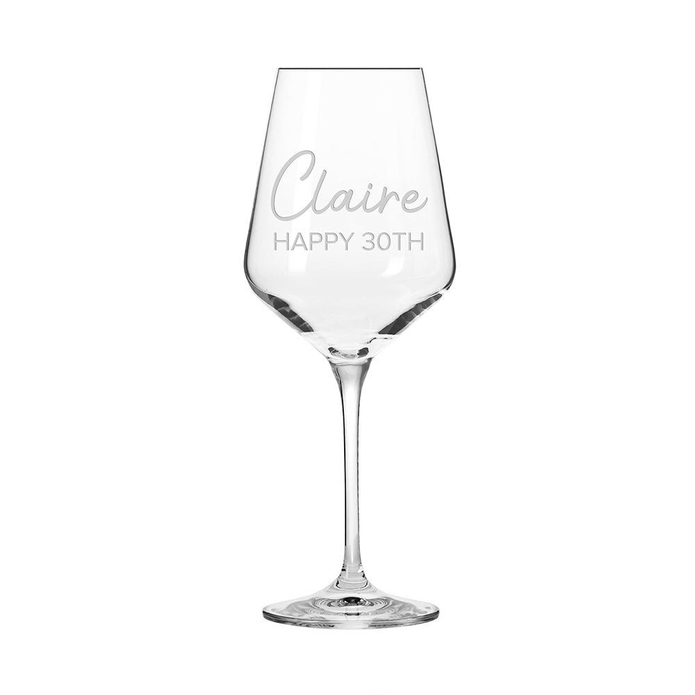 Personalised Elegance Wine Glass