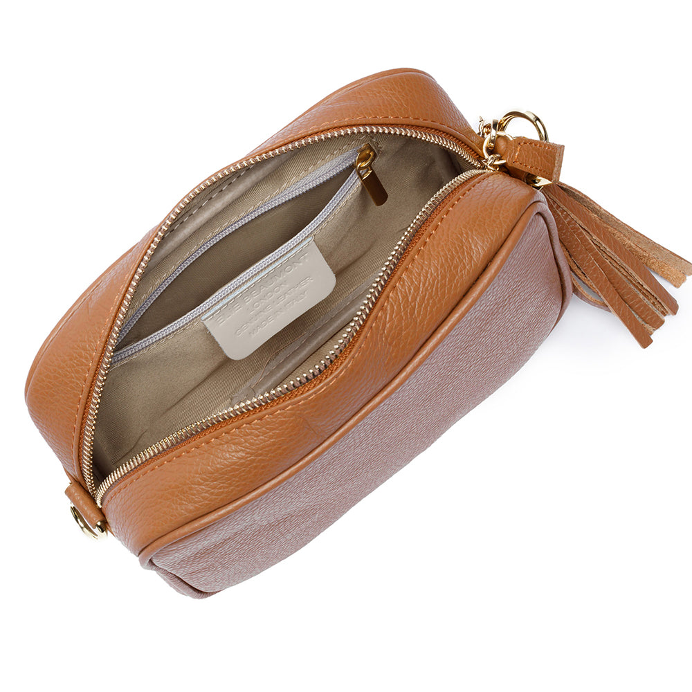 Personalised Leather Bag in Tan