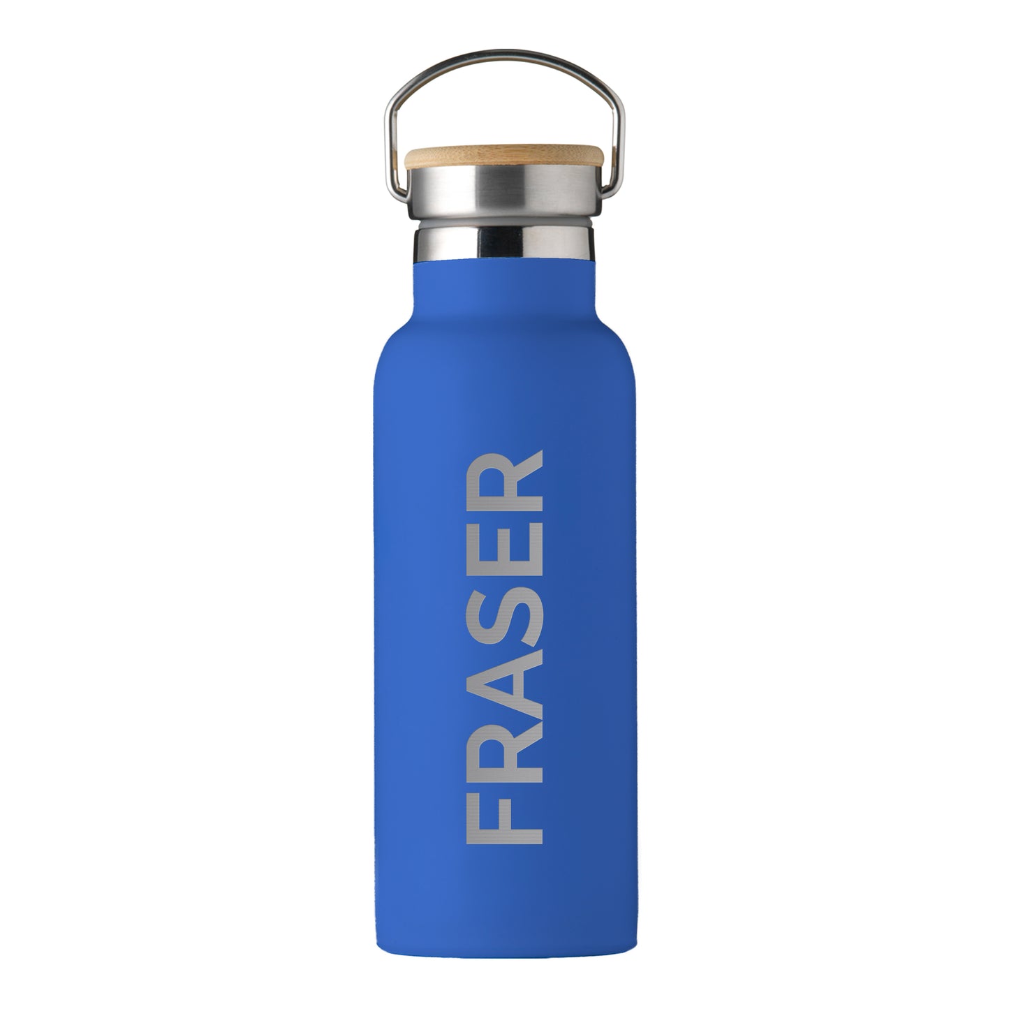 Personalised Insulated Bottle 17oz Bamboo Lid  - Side Personalisation