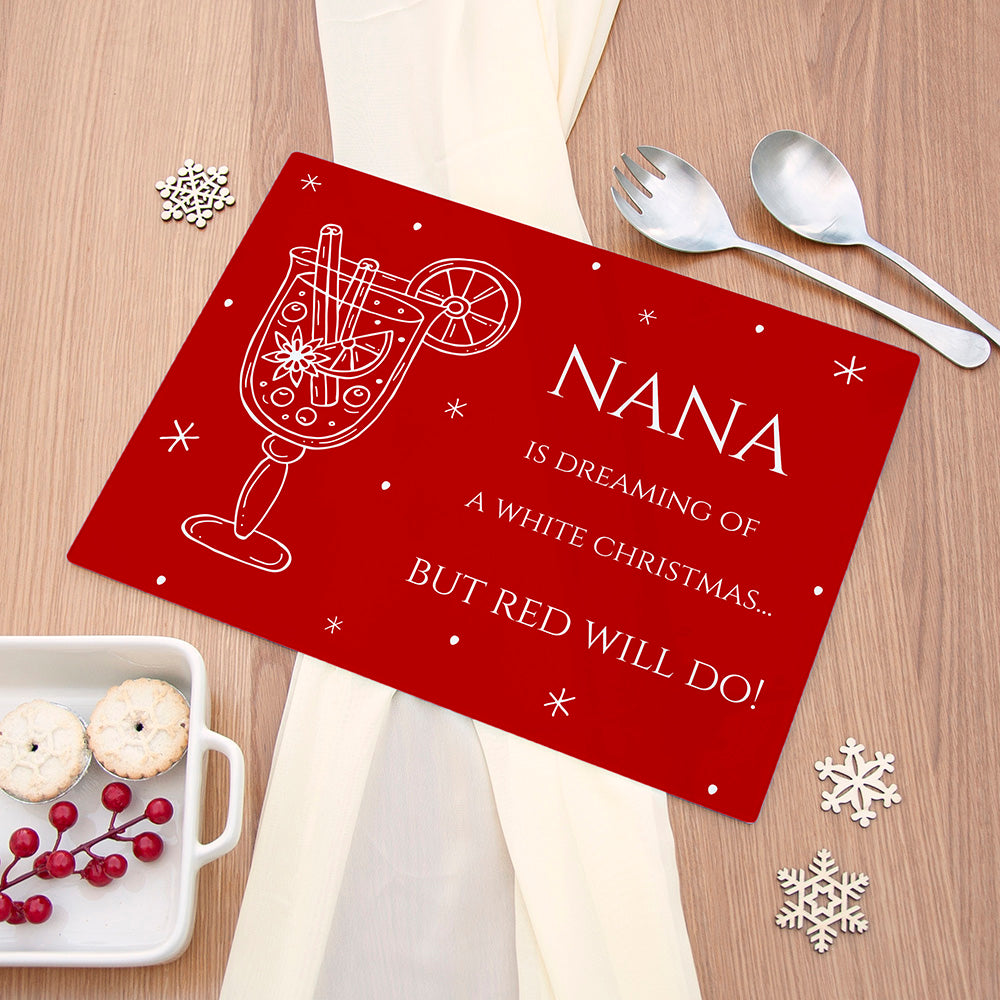 Personalised Mulled Wine Pun Rectangular Chopping Board